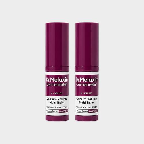 Two Dr. Melaxin Multi-Balm sticks on a grey background